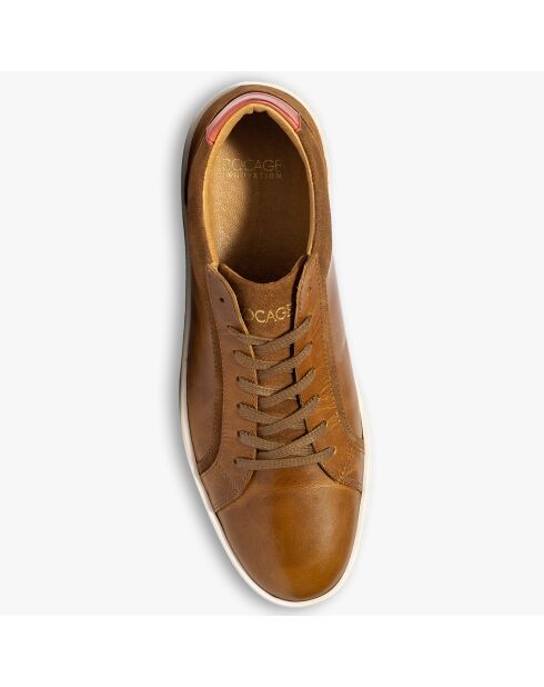 Sneakers Kerrien in pelle cognac