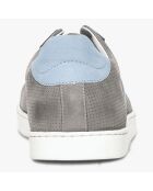 Baskets en Velours de Cuir Koumac grises