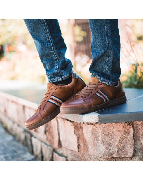 Sneakers Kessy in pelle marrone