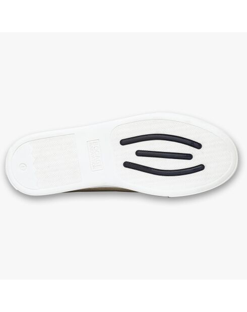 Sneakers Kai aus Leder und Samt in Beige