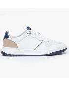 Baskets en Cuir Kadapa blanc/beige/bleu