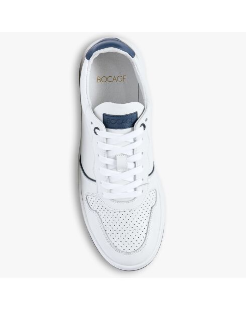 Baskets en Cuir Kadapa blanc/beige/bleu