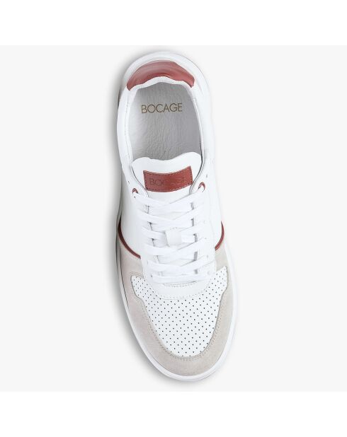 Baskets en Cuir Kadapa blanc/terracotta