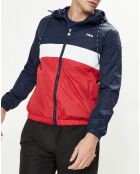 Veste zippée Bertalan marine/blanc/rouge