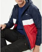 Veste zippée Bertalan marine/blanc/rouge