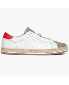 Baskets espadrilles en Cuir et Velours de Cuir Jay blanches