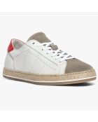 Baskets espadrilles en Cuir et Velours de Cuir Jay blanches