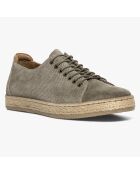 Baskets espadrilles en Velours de Cuir Jason beiges