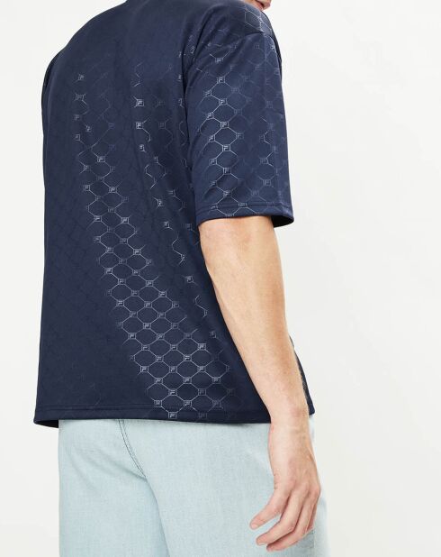 T-Shirt Pluto logo all-over bleu foncé