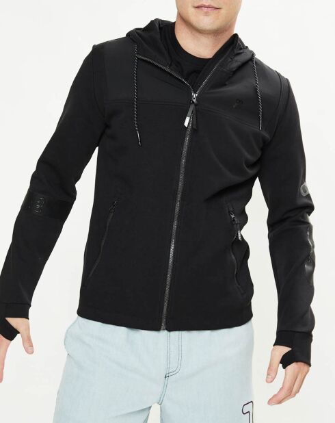 Sweat zippé Fai Hood noir