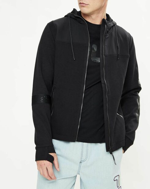 Sweat zippé Fai Hood noir