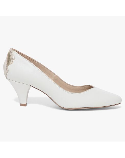 Escarpins en Cuir Izold blancs - Talon 6 cm