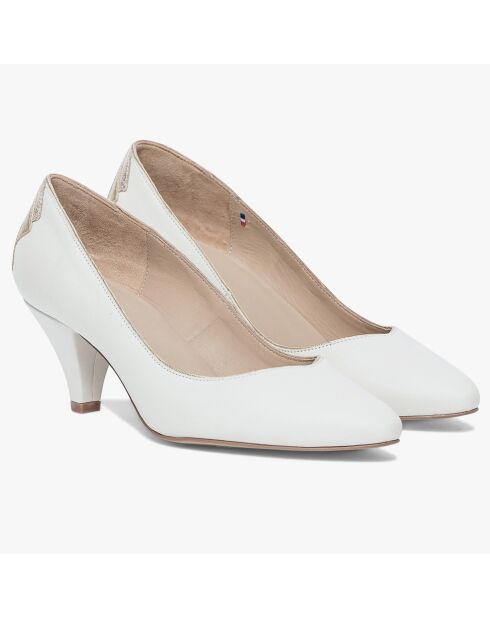 Escarpins en Cuir Izold blancs - Talon 6 cm