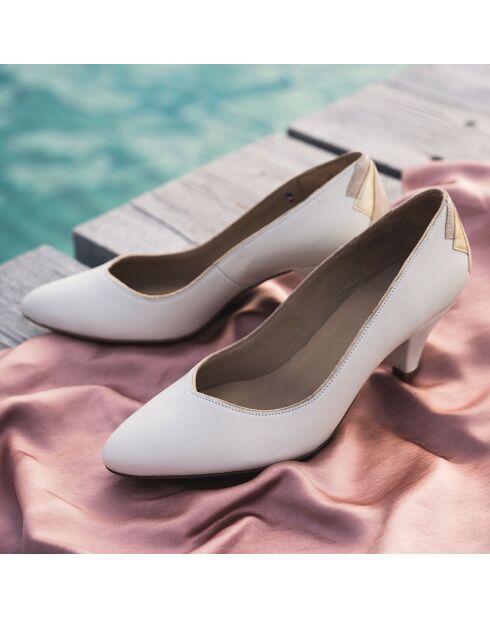 Escarpins en Cuir Izold blancs - Talon 6 cm