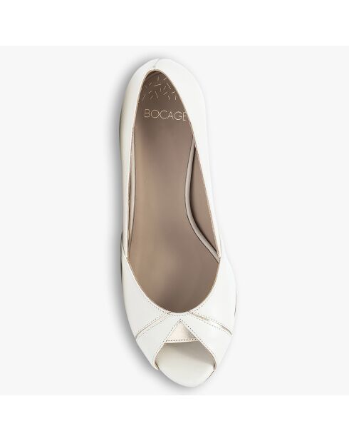 Escarpins en Cuir Delphine blancs - Talon 6 cm