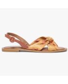 Sandales en Tissu & Cuir Jayden ocre/camel