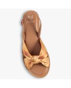 Sandales en Tissu & Cuir Jayden ocre/camel