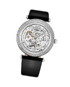 Montre Homme en Cuir & Cristaux Automatique Legacy noire