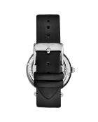 Montre Homme en Cuir & Cristaux Automatique Legacy noire