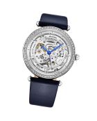 Montre Femme en Cuir & Cristaux Automatique Legacy marine