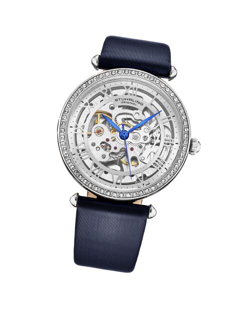 Montre Femme en Cuir & Cristaux Automatique Legacy marine