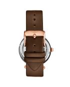 Montre Femme en Cuir & Cristaux Automatique Legacy marron