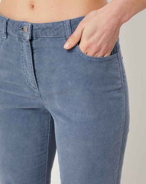 Pantalones rectos de pana azul Brindisi