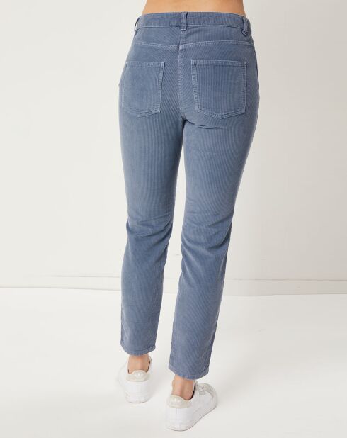 Pantalones rectos de pana azul Brindisi