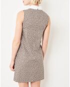 Robe Isabella imprimée taupe