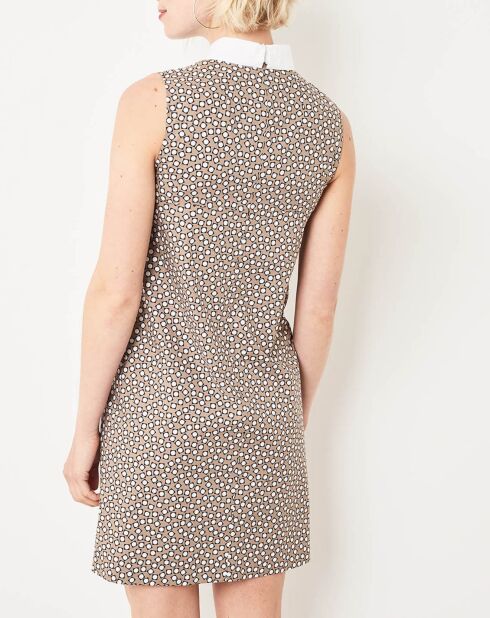 Robe Isabella imprimée taupe