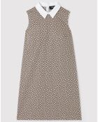 Robe Isabella imprimée taupe