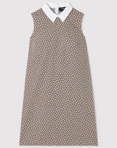 Robe Isabella imprimée taupe