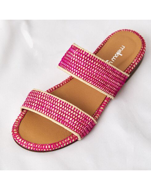 Pantofole Joan fucsia in rafia