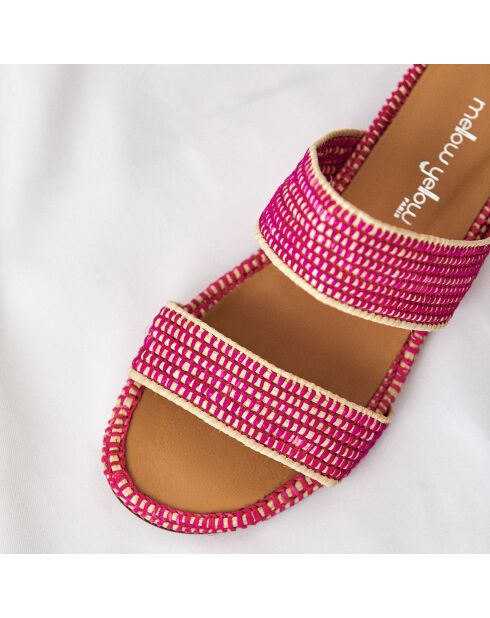 Pantofole Joan fucsia in rafia