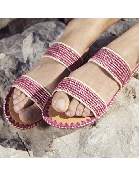 Pantofole Joan fucsia in rafia