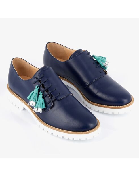 Derbies en Cuir Hoce marine