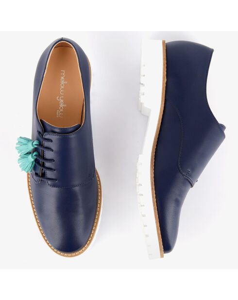 Derbies en Cuir Hoce marine