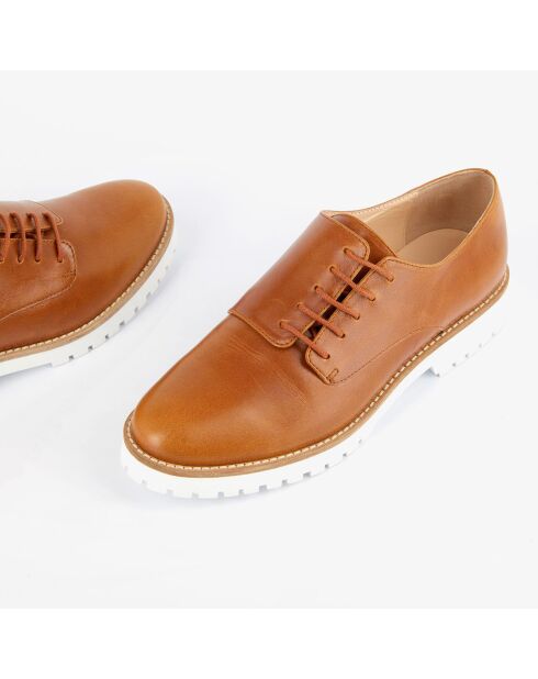 Derbies en Cuir Hoce camel