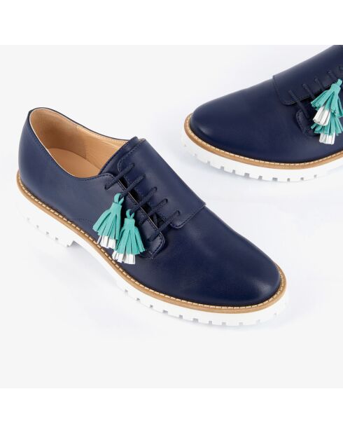 Derbies en Cuir Hoce marine