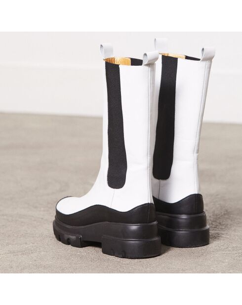 Chelsea boots en Cuir Axel blanches