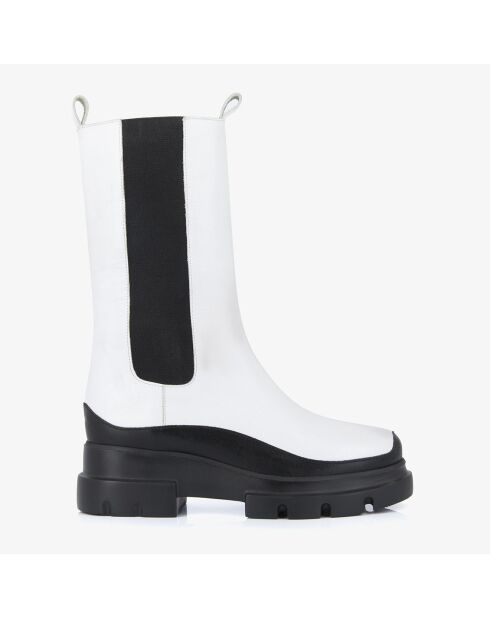 Chelsea boots en Cuir Axel blanches