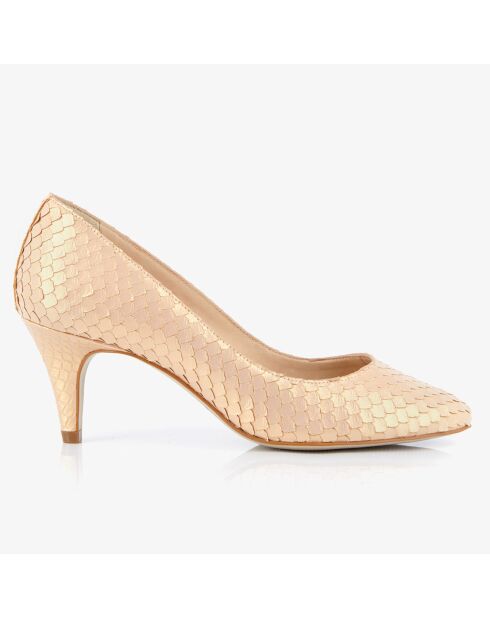 Escarpins en Cuir Hullya roses - Talon 7 cm