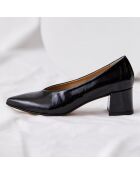 Escarpins en Cuir verni Pina noirs - Talon 5 cm