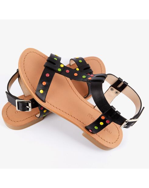 Schwarze Ledersandalen von Hwomanly