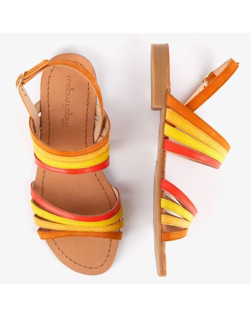 Sandali Hworld o cammello in pelle