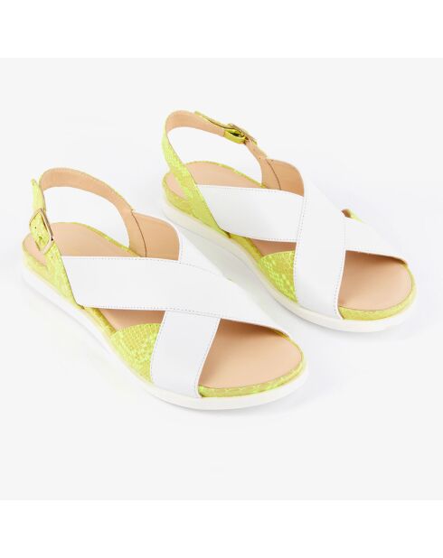 Sandali bianchi in pelle Hooba