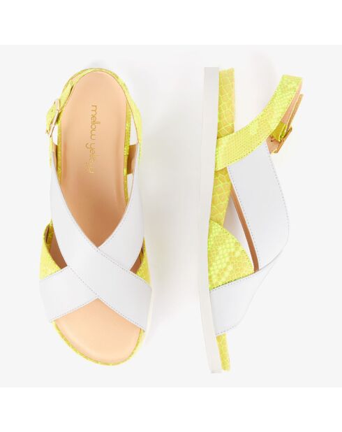 Sandali bianchi in pelle Hooba