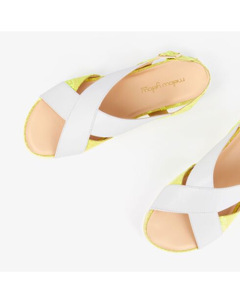 Sandali bianchi in pelle Hooba