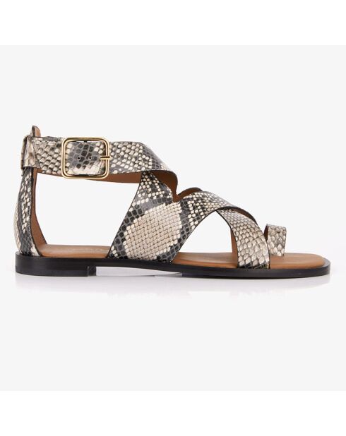 Sandali Olympia in pelle marrone