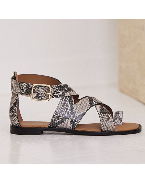 Sandali Olympia in pelle marrone